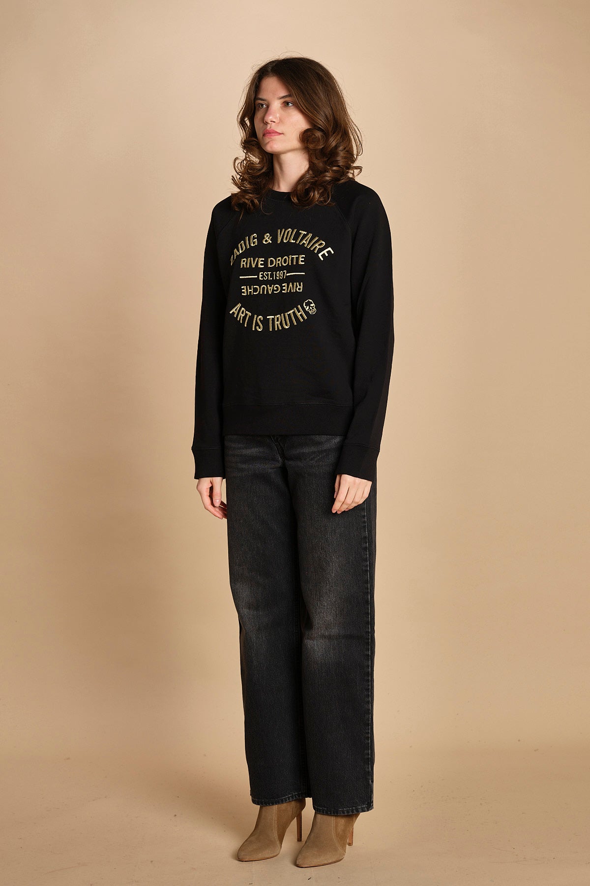 felpa girocollo. JWSL00001 NOIR 001 zadig & voltaire 
