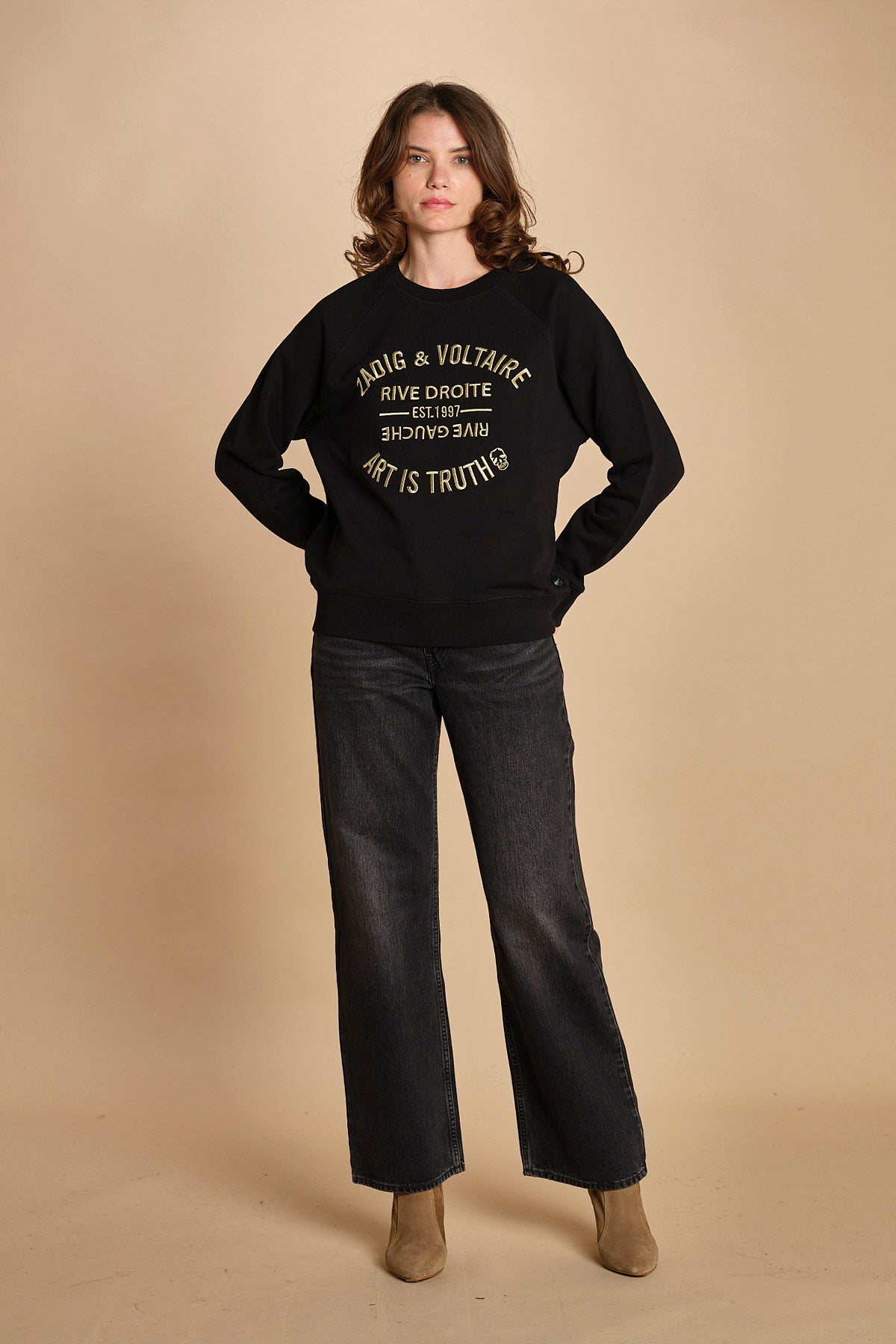 felpa girocollo. JWSL00001 NOIR 001 zadig & voltaire 