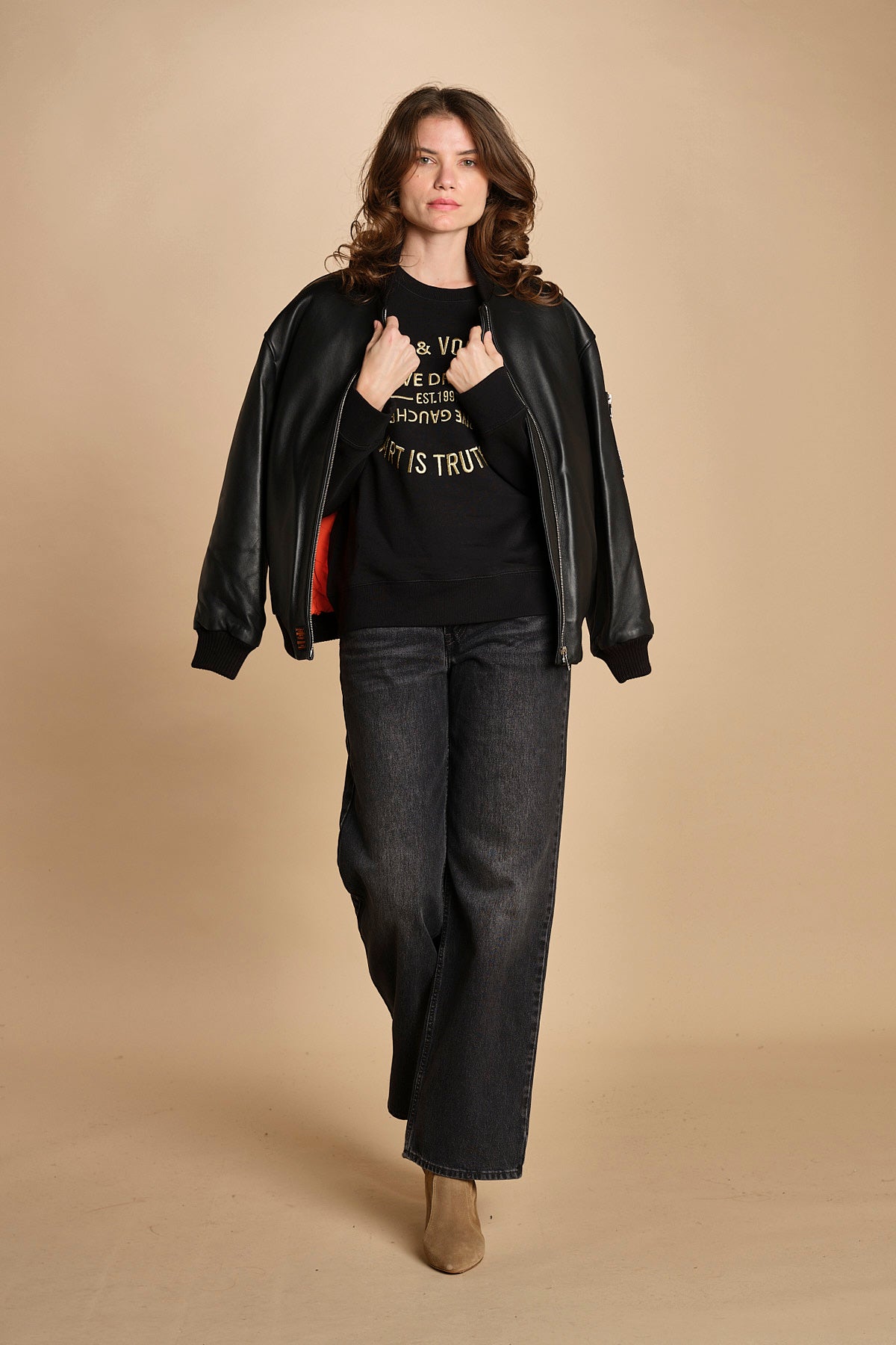 felpa girocollo. JWSL00001 NOIR 001 zadig & voltaire 