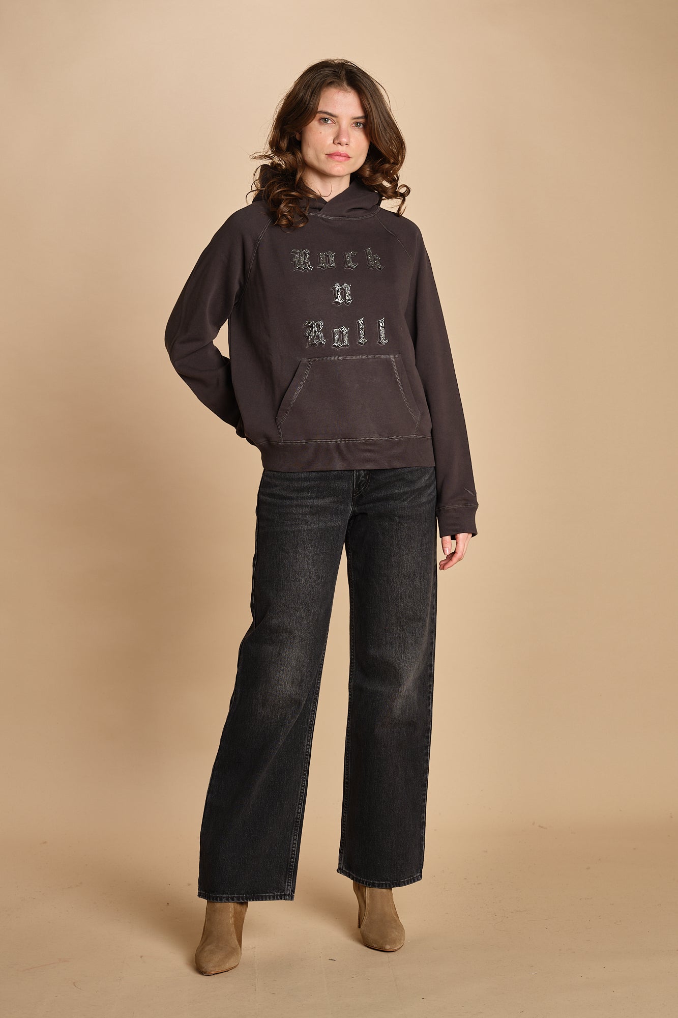 felpa con cappuccio. JWSS01607 CARBONE 021 zadig & voltaire 