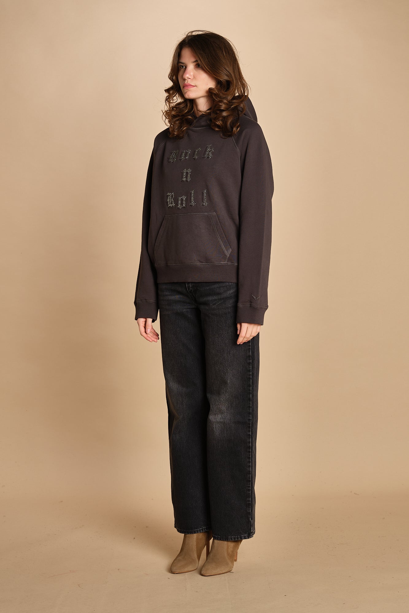 felpa con cappuccio. JWSS01607 CARBONE 021 zadig & voltaire 