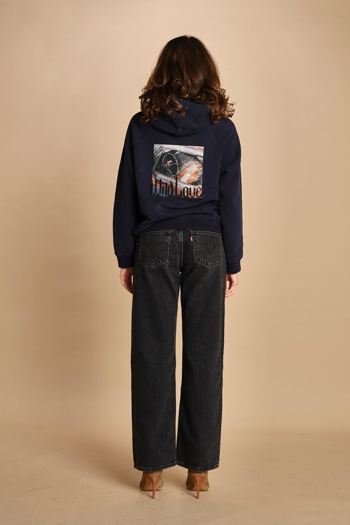 felpa con cappuccio e strass. JWSS01667 ENCRE 404 zadig & voltaire 