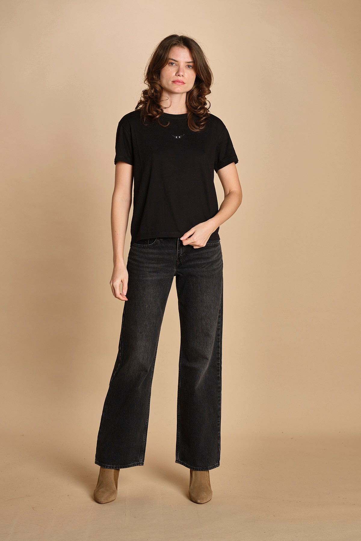 t-shirt con ali di strass. JWTS01669 NPIR 001 zadig & voltaire 