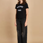t-shirt con scritta. JWTS02837 BLACK 011 zadig & voltaire 