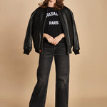 t-shirt con scritta. JWTS02837 BLACK 011 zadig & voltaire 