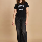 t-shirt con scritta. JWTS02837 BLACK 011 zadig & voltaire 