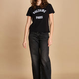 t-shirt con scritta. JWTS02837 BLACK 011 zadig & voltaire 