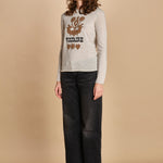 felpa lunga. KWSW02802 ECRU 102 zadig & voltaire 