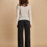 felpa lunga. KWSW02802 ECRU 102 zadig & voltaire 