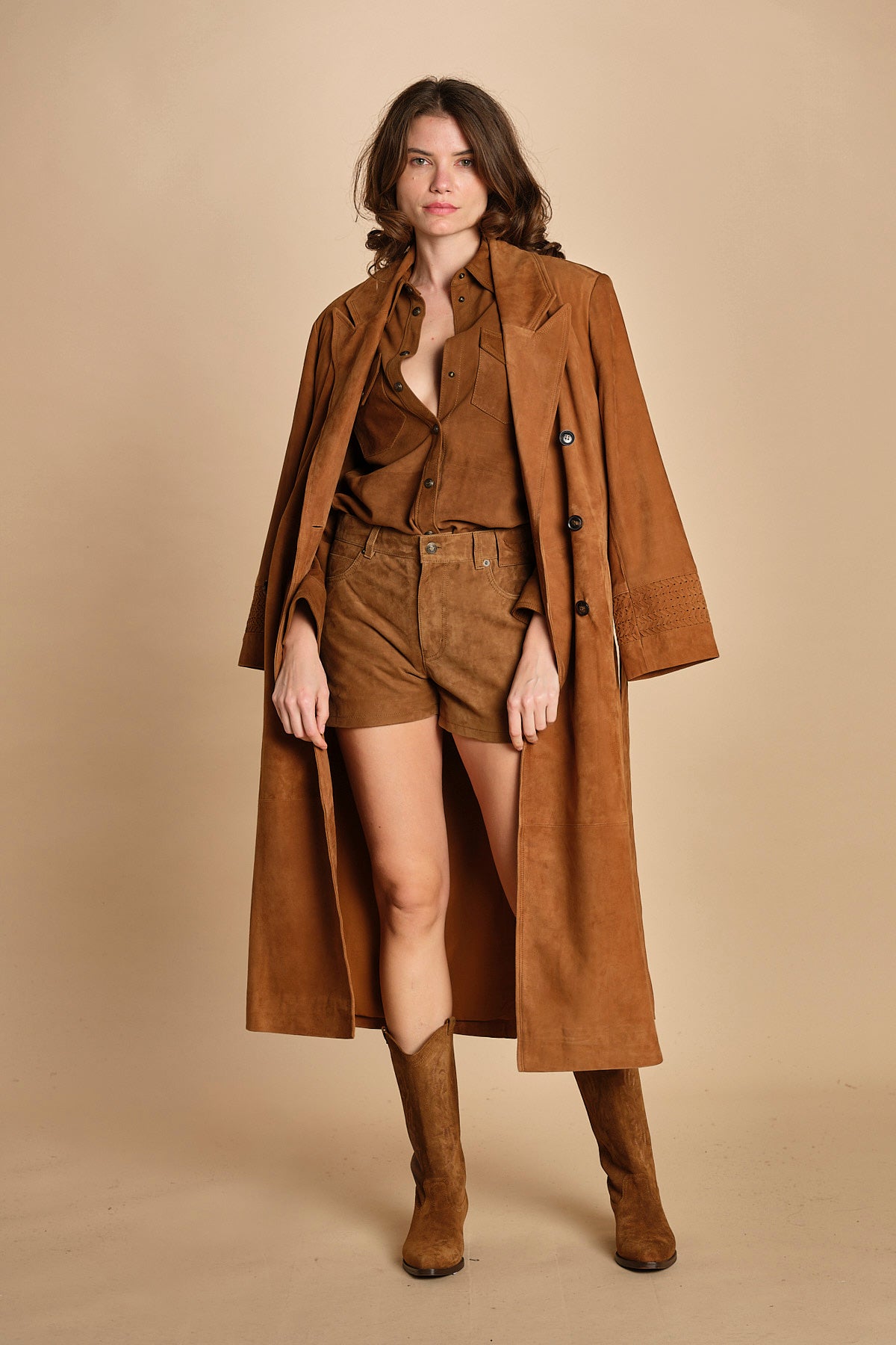 camicia in suede. RWSH01033 DAIM 207 zadig & voltaire 