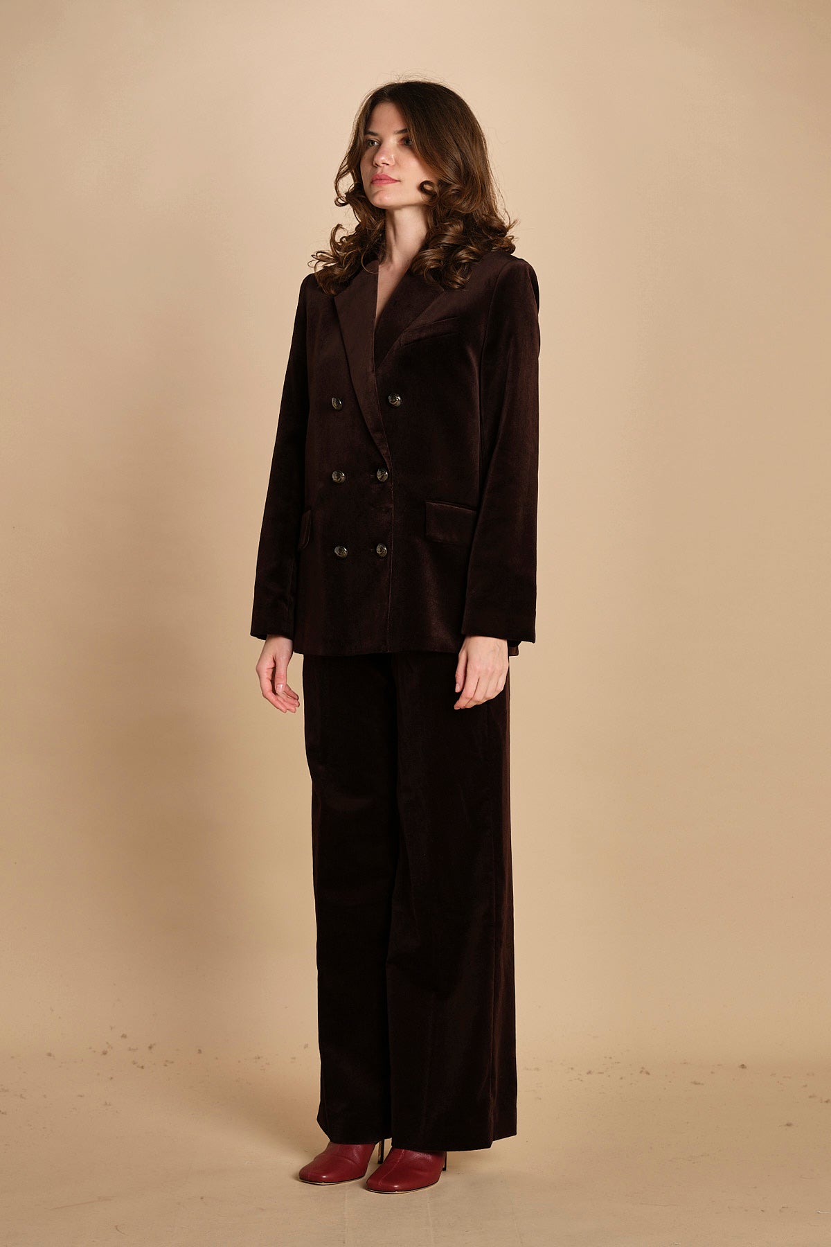 blazer doppiopetto. WWBL01943 DARK CHOCOLATE 213 zadig & voltaire 