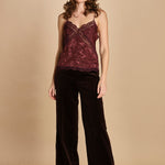 top con spalline sottili. WWCR01298 BURGUNDY 540 zadig & voltaire 