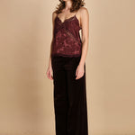 top con spalline sottili. WWCR01298 BURGUNDY 540 zadig & voltaire 