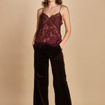 top con spalline sottili. WWCR01298 BURGUNDY 540 zadig & voltaire 