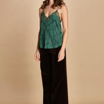 top con spalline sottili e strass. WWCR01310 EMERALD zadig & voltaire 