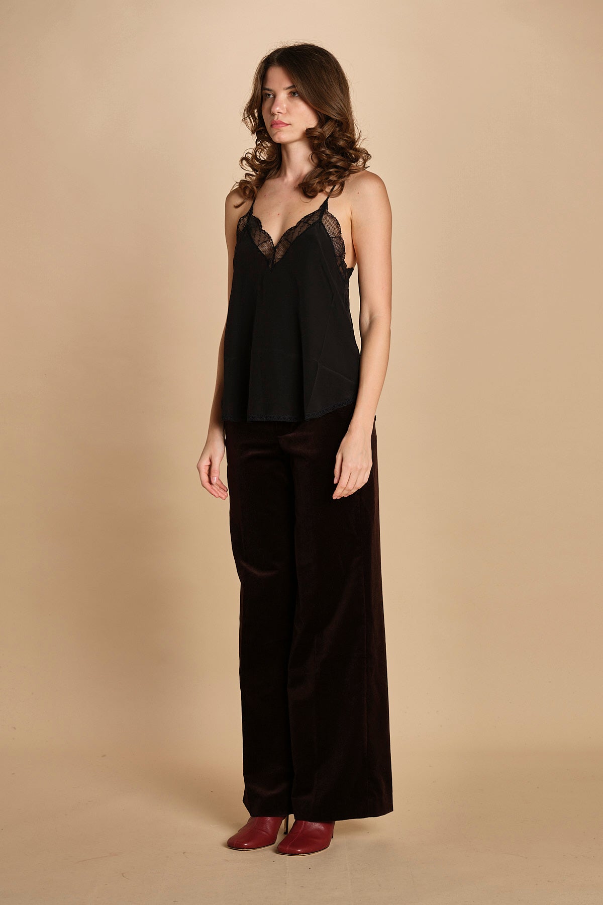 top con spalline sottili. WWCR01313 BLACK zadig & voltaire 