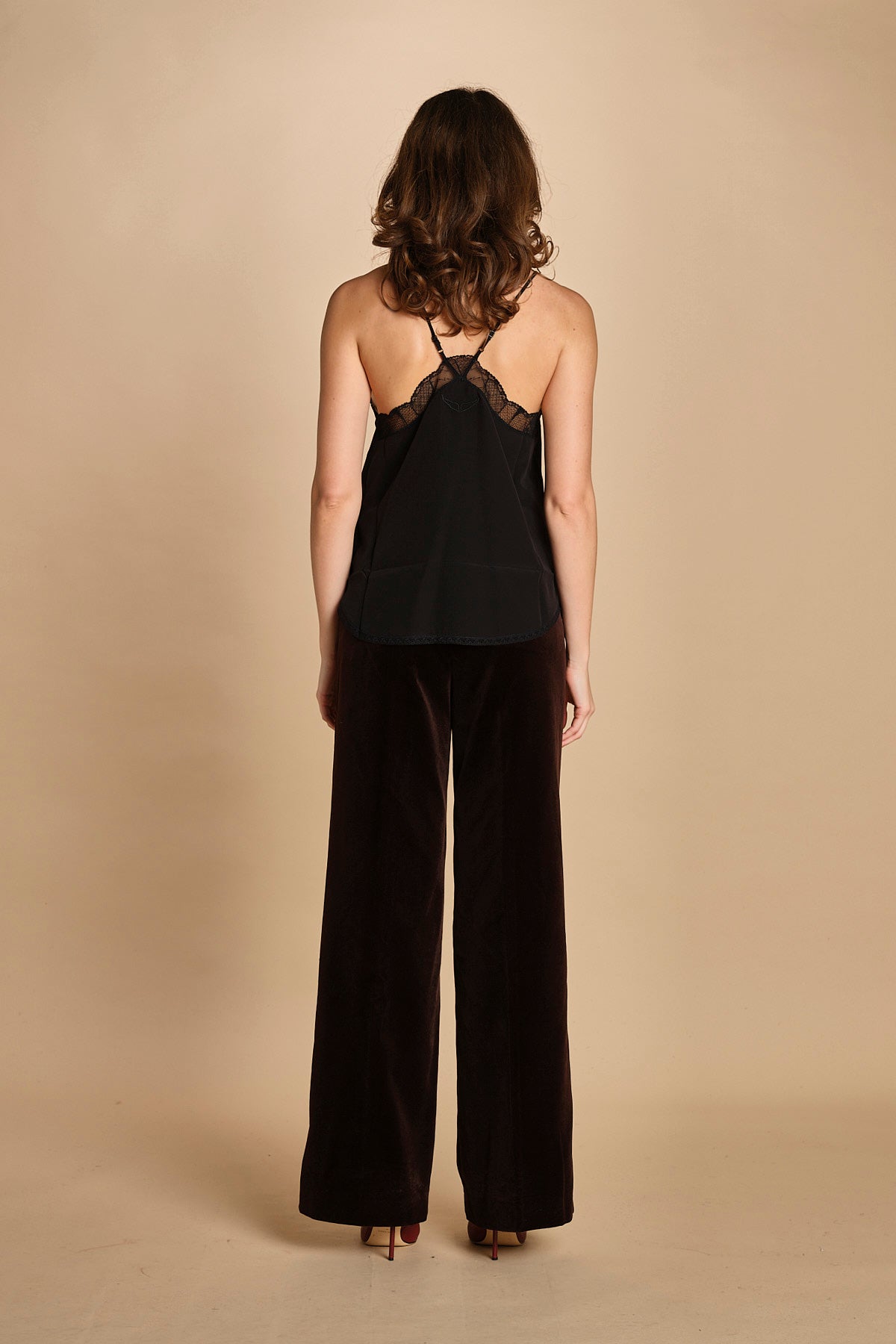 top con spalline sottili. WWCR01313 BLACK zadig & voltaire 
