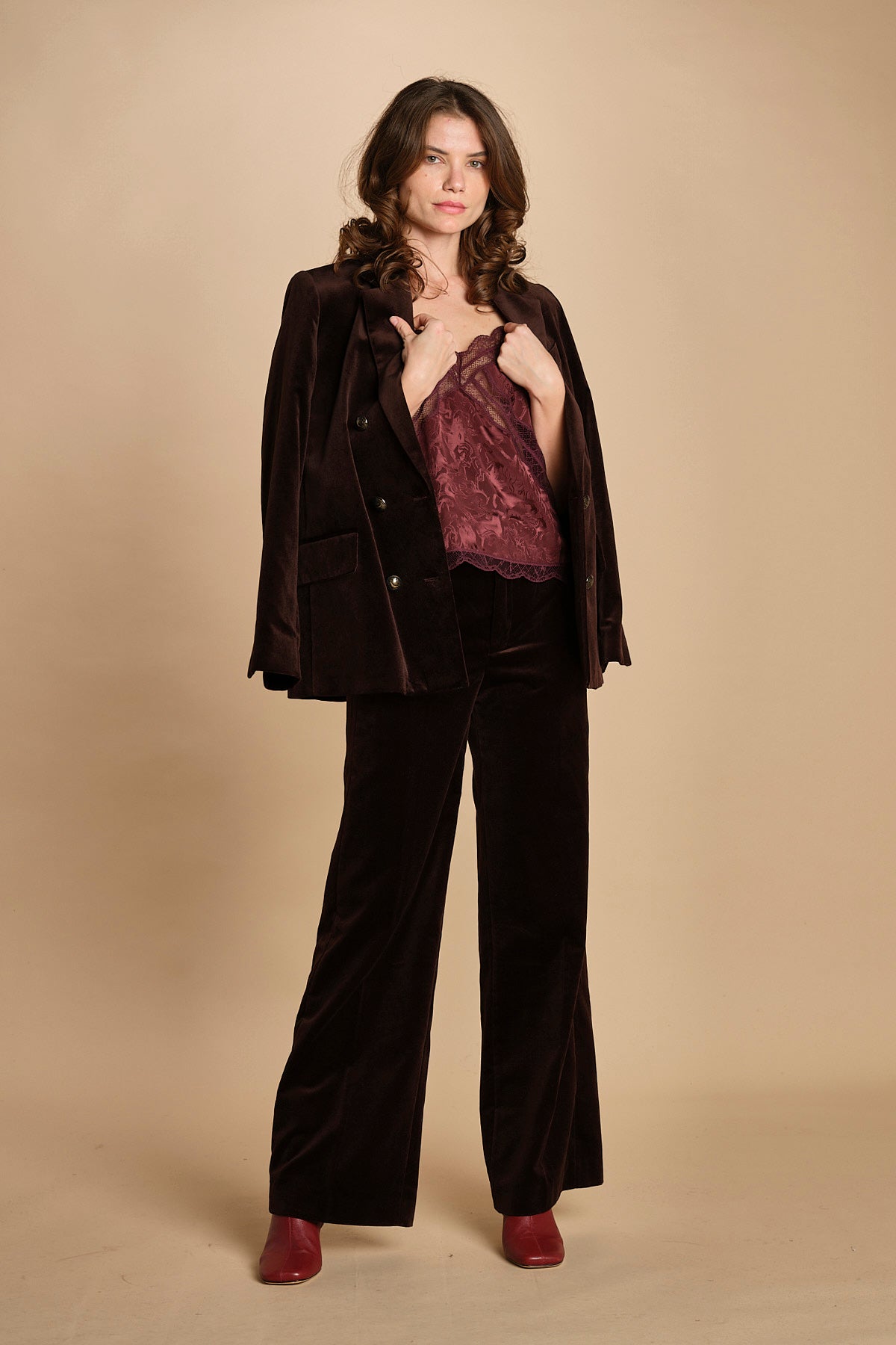 pantalone in velluto. WWPA01868 DARK CHOCOLATE 213 zadig & voltaire 
