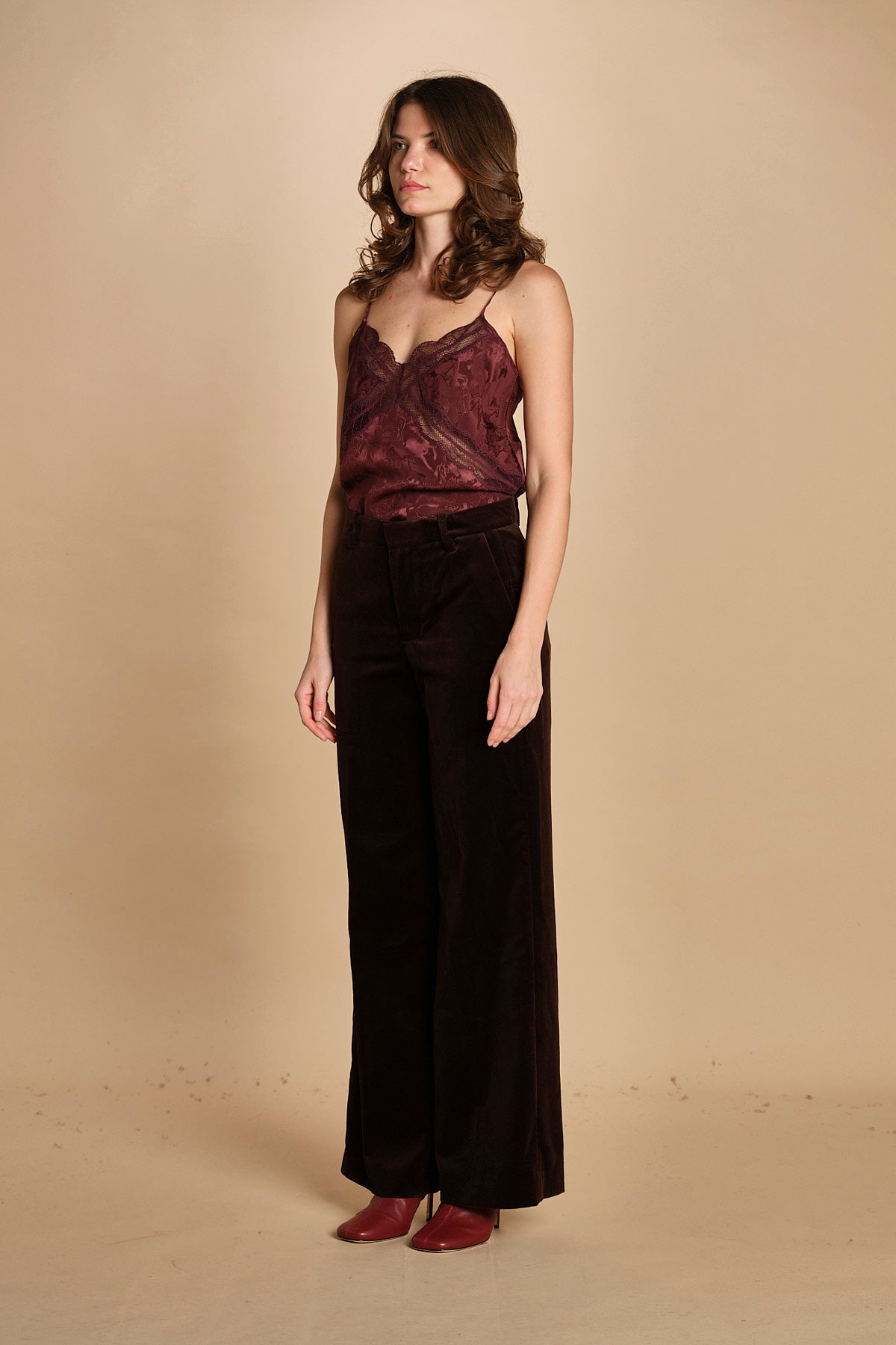 pantalone in velluto. WWPA01868 DARK CHOCOLATE 213 zadig & voltaire 