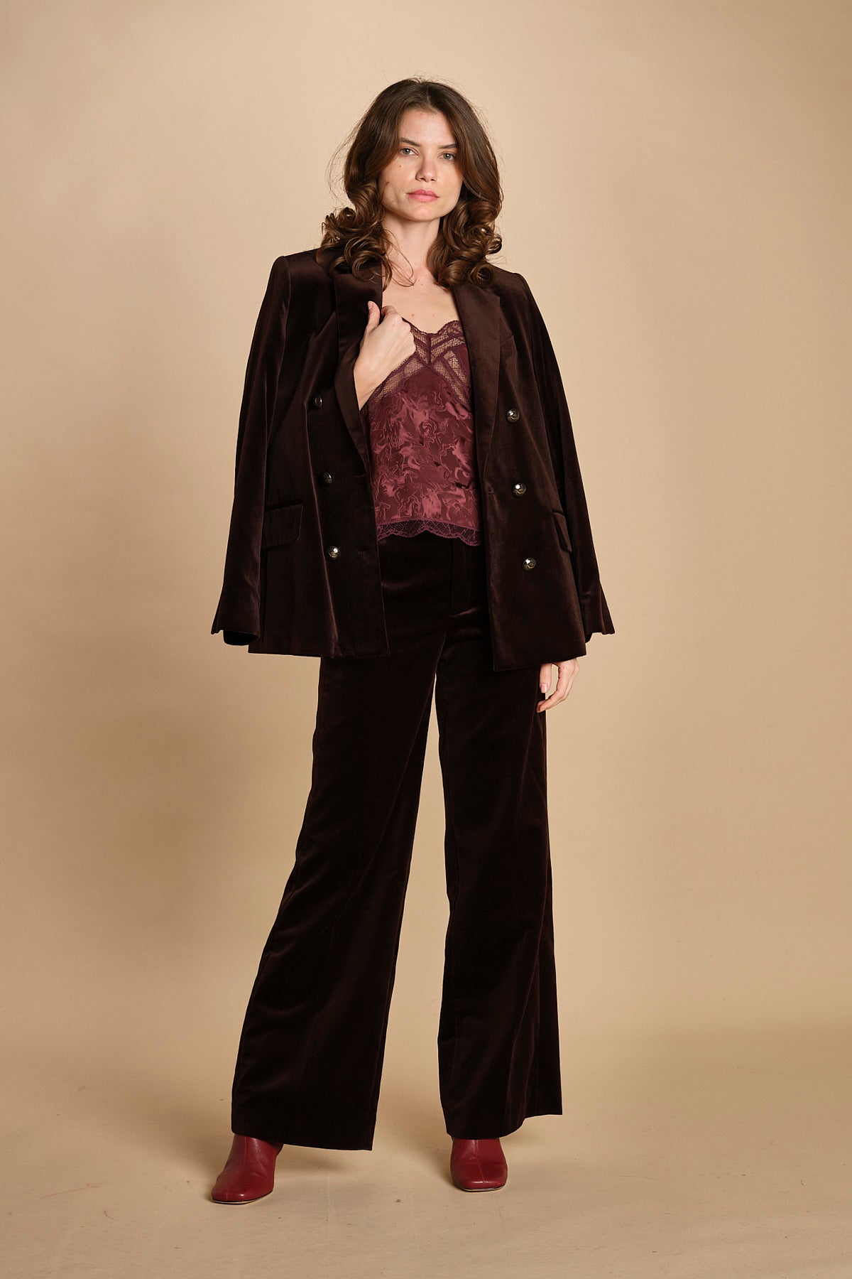 pantalone in velluto. WWPA01868 DARK CHOCOLATE 213 zadig & voltaire 