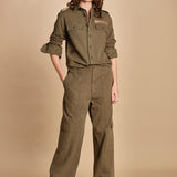 camicia militare. WWSH02247 LEAVES 308 zadig & voltaire 