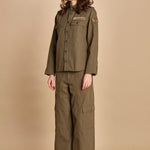 camicia militare. WWSH02247 LEAVES 308 zadig & voltaire 