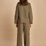 camicia militare. WWSH02247 LEAVES 308 zadig & voltaire 