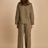 camicia militare. WWSH02247 LEAVES 308 zadig & voltaire 
