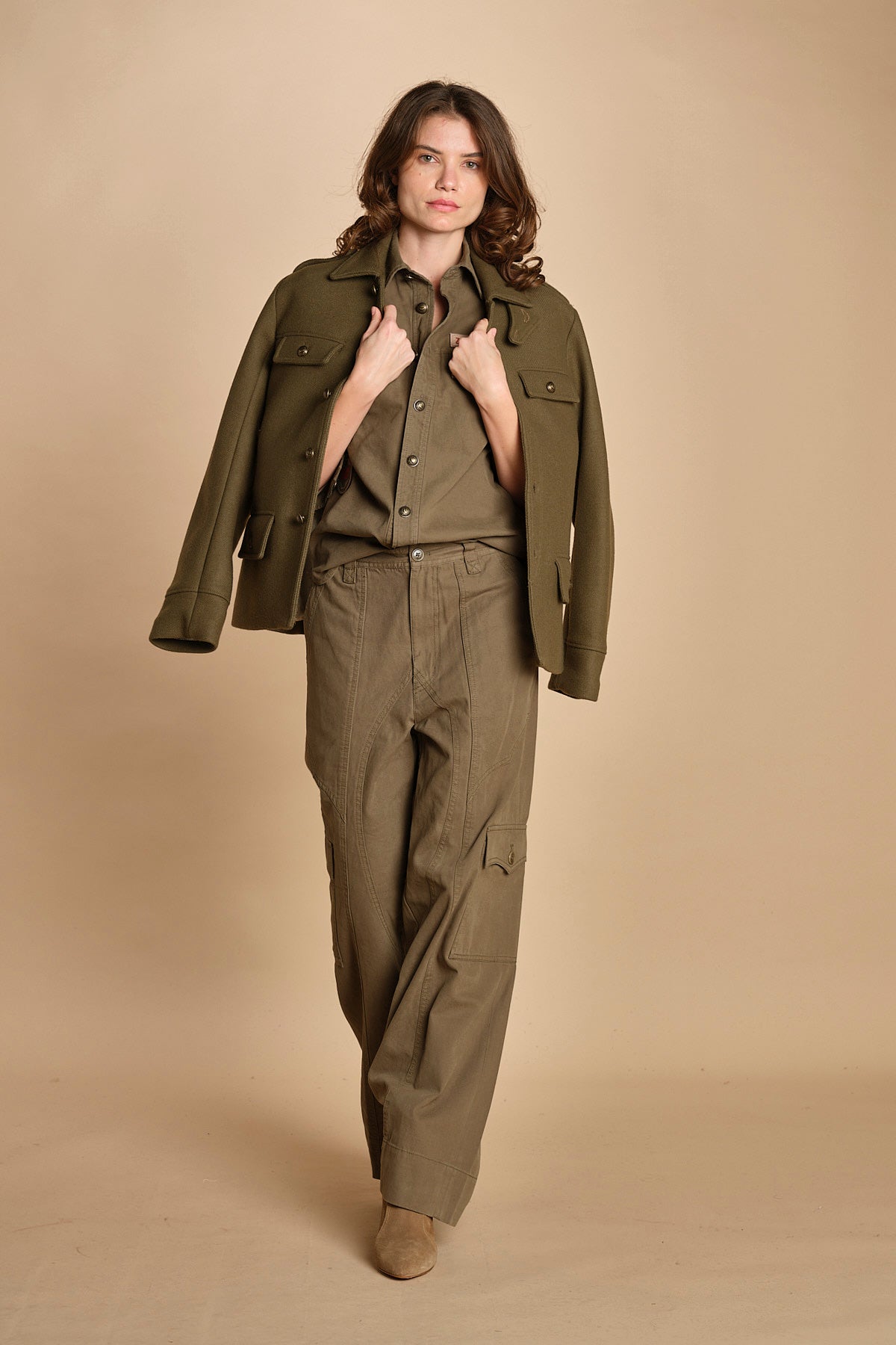 camicia militare. WWSH02247 LEAVES 308 zadig & voltaire 
