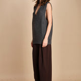 gilet over links MIL55 25024 GRIGIO SCURO milaura 