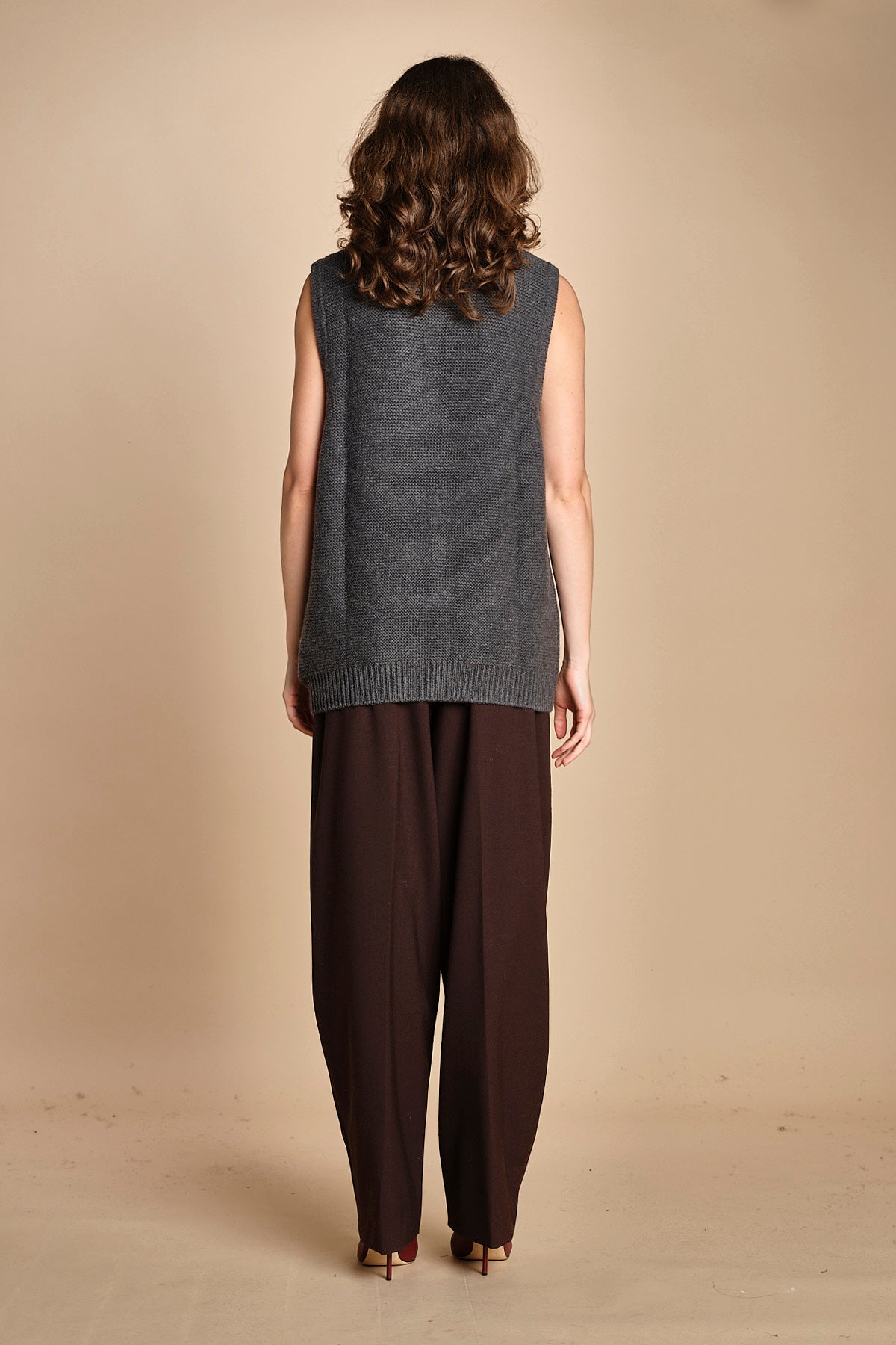gilet over links MIL55 25024 GRIGIO SCURO milaura 