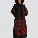 AXO gonna fiori grandi AXO1SKI BROWN antik batik 
