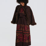 AXO gonna fiori grandi AXO1SKI BROWN antik batik 