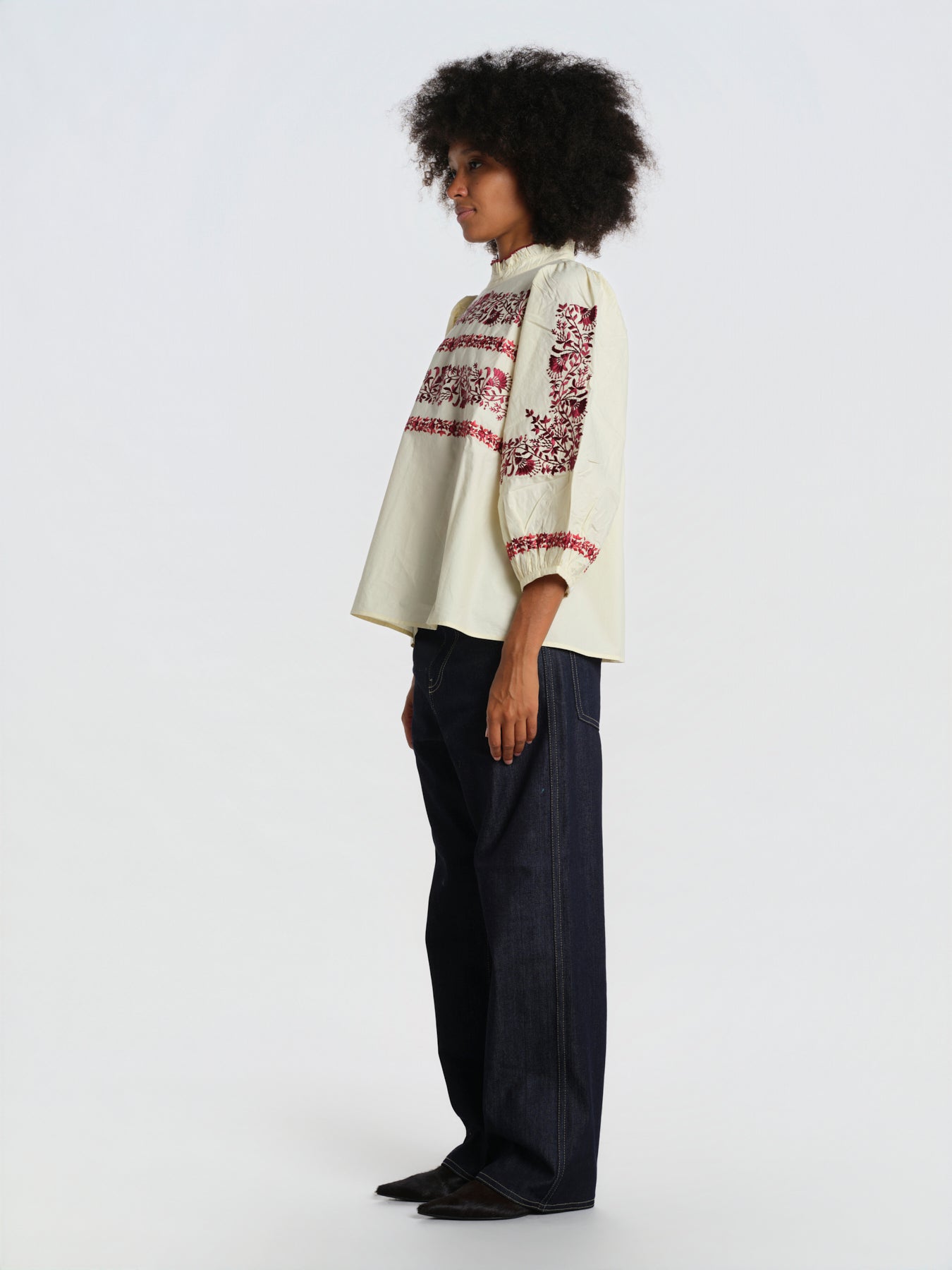 BLAISE camicia ricamo davanti BLAISE1TEE CREAM antik batik 