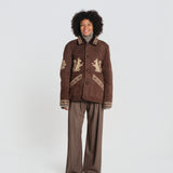 SQUI COAT montone con ricamo scoiattolo BZFW26CO01788 0130 baziszt 