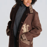 SQUI COAT montone con ricamo scoiattolo BZFW26CO01788 0130 baziszt 