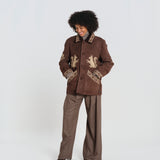 SQUI COAT montone con ricamo scoiattolo BZFW26CO01788 0130 baziszt 