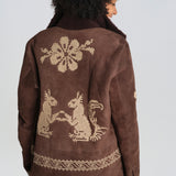 SQUI COAT montone con ricamo scoiattolo BZFW26CO01788 0130 baziszt 