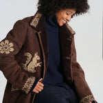 SQUI COAT montone con ricamo scoiattolo BZFW26CO01788 0130 baziszt 