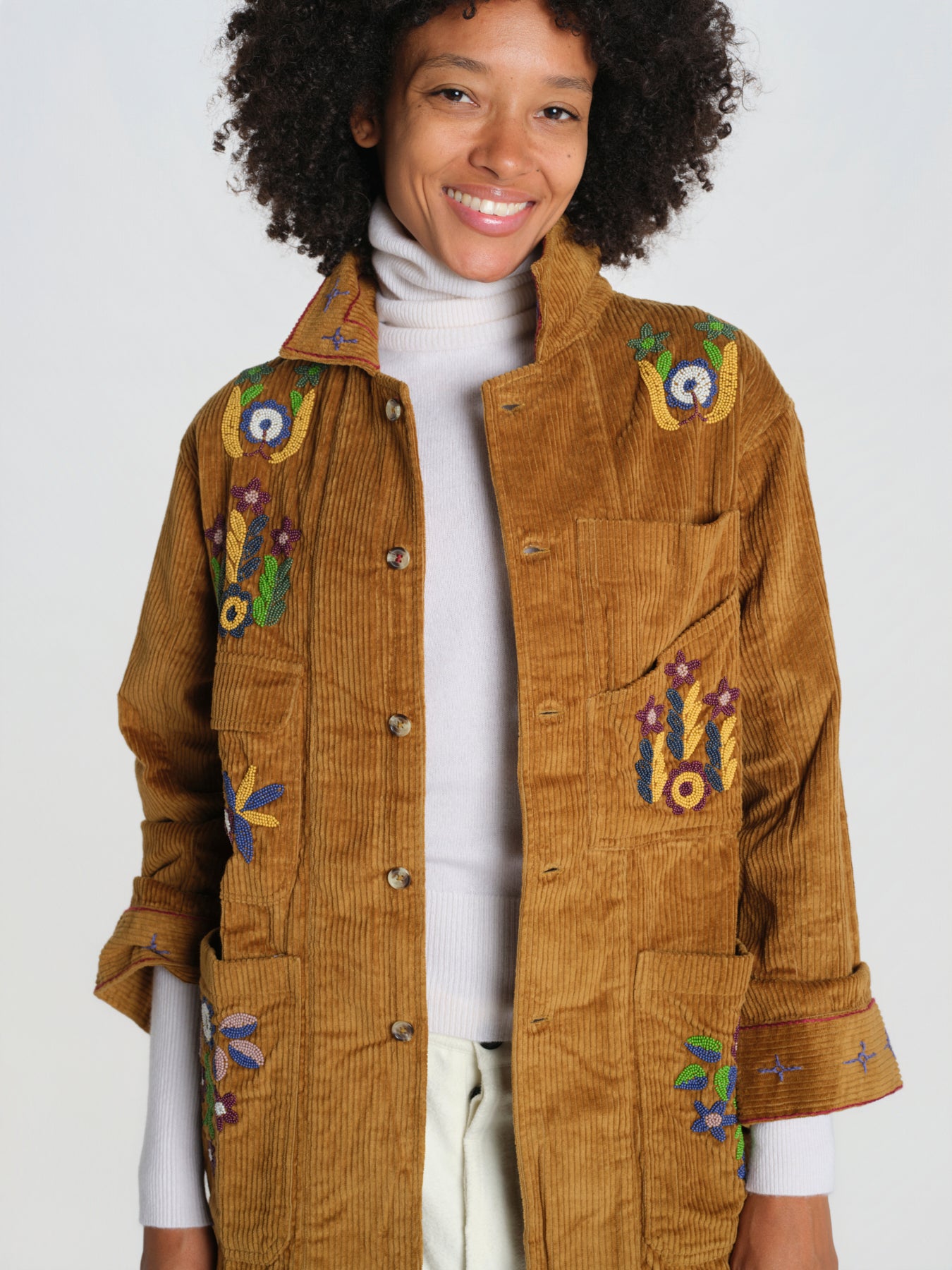 ESTATE OVERSHIRT giacca velluto ricamata BZFW26OS01789 0036 baziszt 