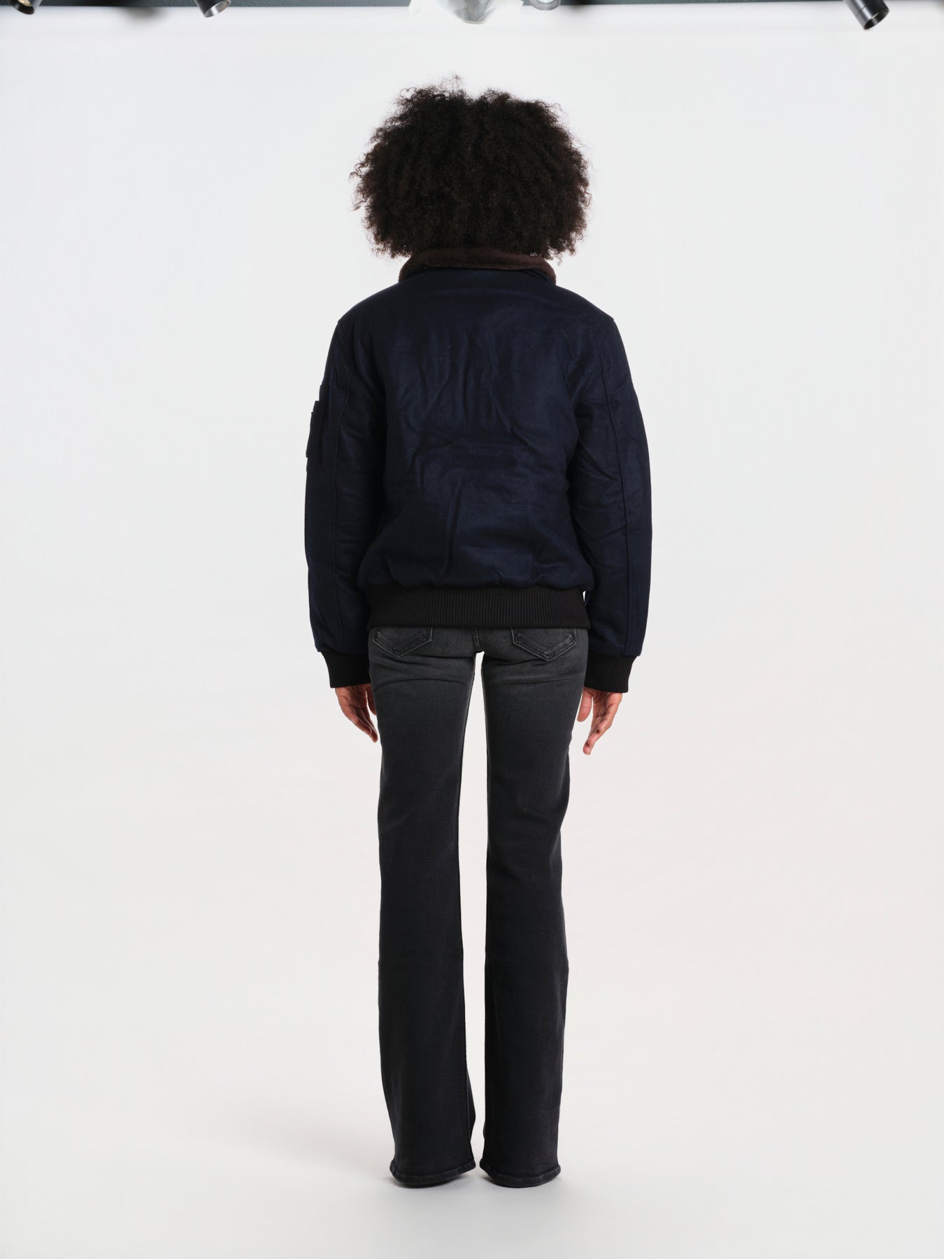 DOUGLASS bomber panno collo pelo BMDOUGLAF6 NAVY bombers original 