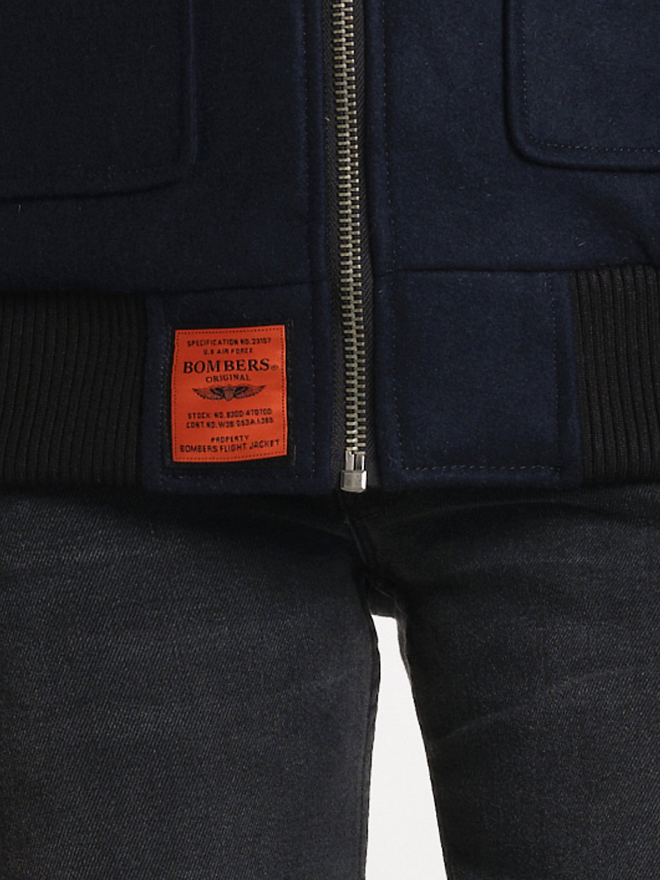 DOUGLASS bomber panno collo pelo BMDOUGLAF6 NAVY bombers original 