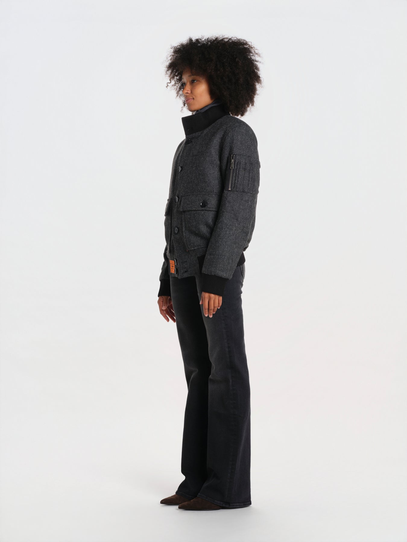 MILLFORT bomber tessuto spinato uomo BMMILLFOF6 BLACK bombers original 