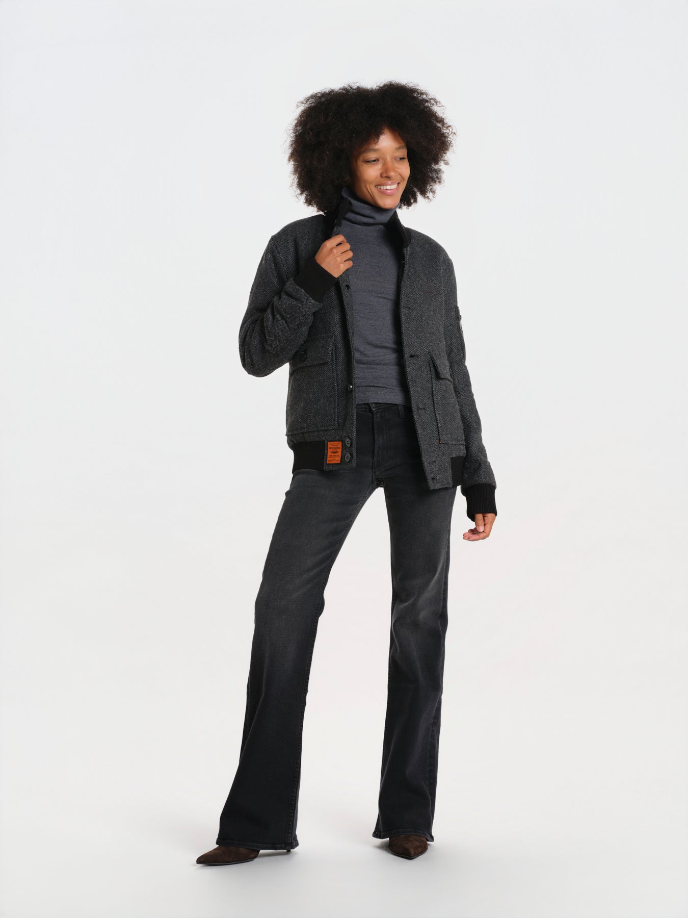 MILLFORT bomber tessuto spinato uomo BMMILLFOF6 BLACK bombers original 
