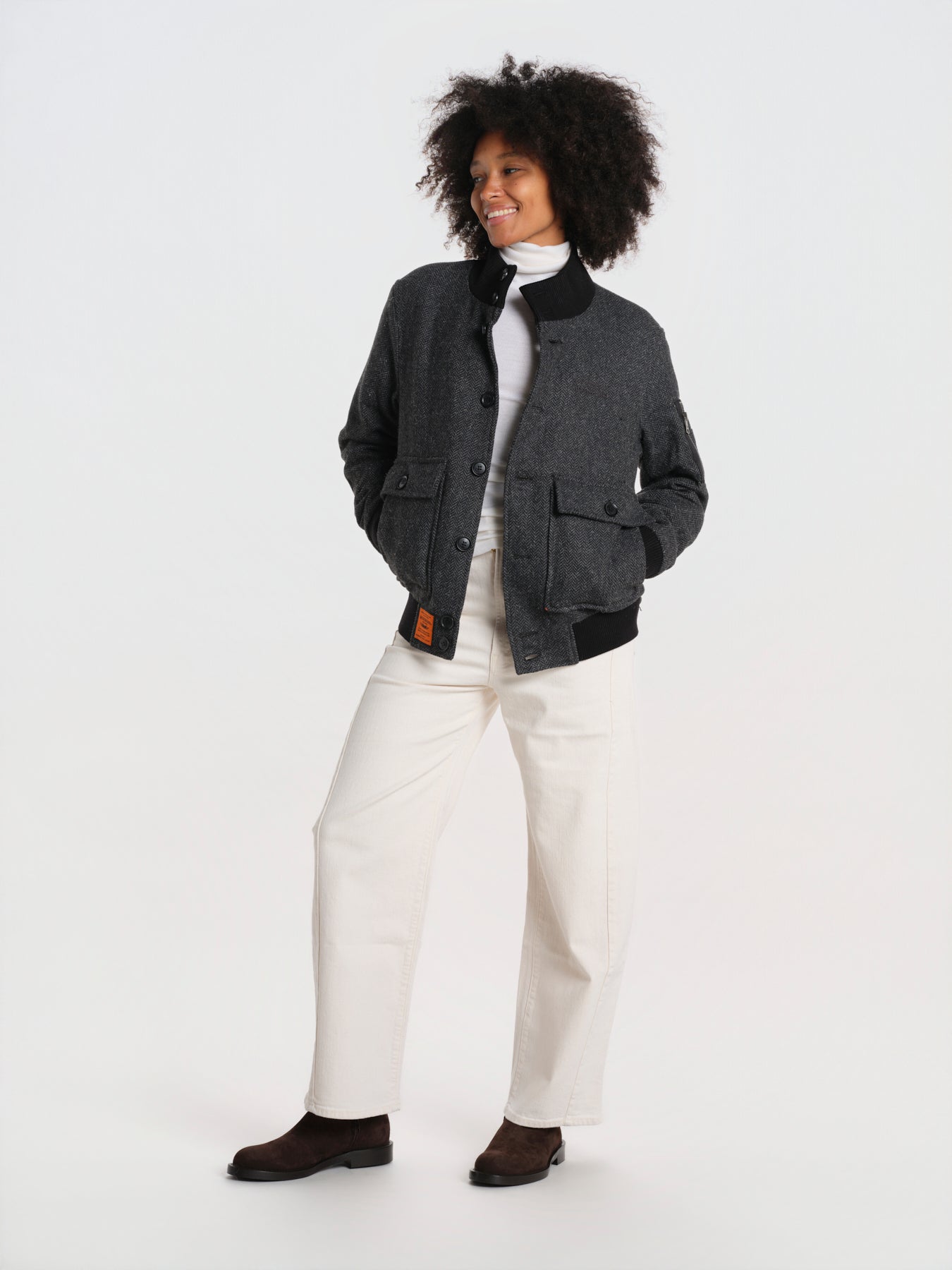 MILLFORT bomber tessuto spinato uomo BMMILLFOF6 BLACK bombers original 