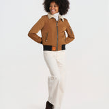 BARCELONE LADIES bomber slim collo pelo BWBARECELF6 CAMEL bombers original 