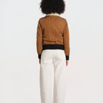 BARCELONE LADIES bomber slim collo pelo BWBARECELF6 CAMEL bombers original 
