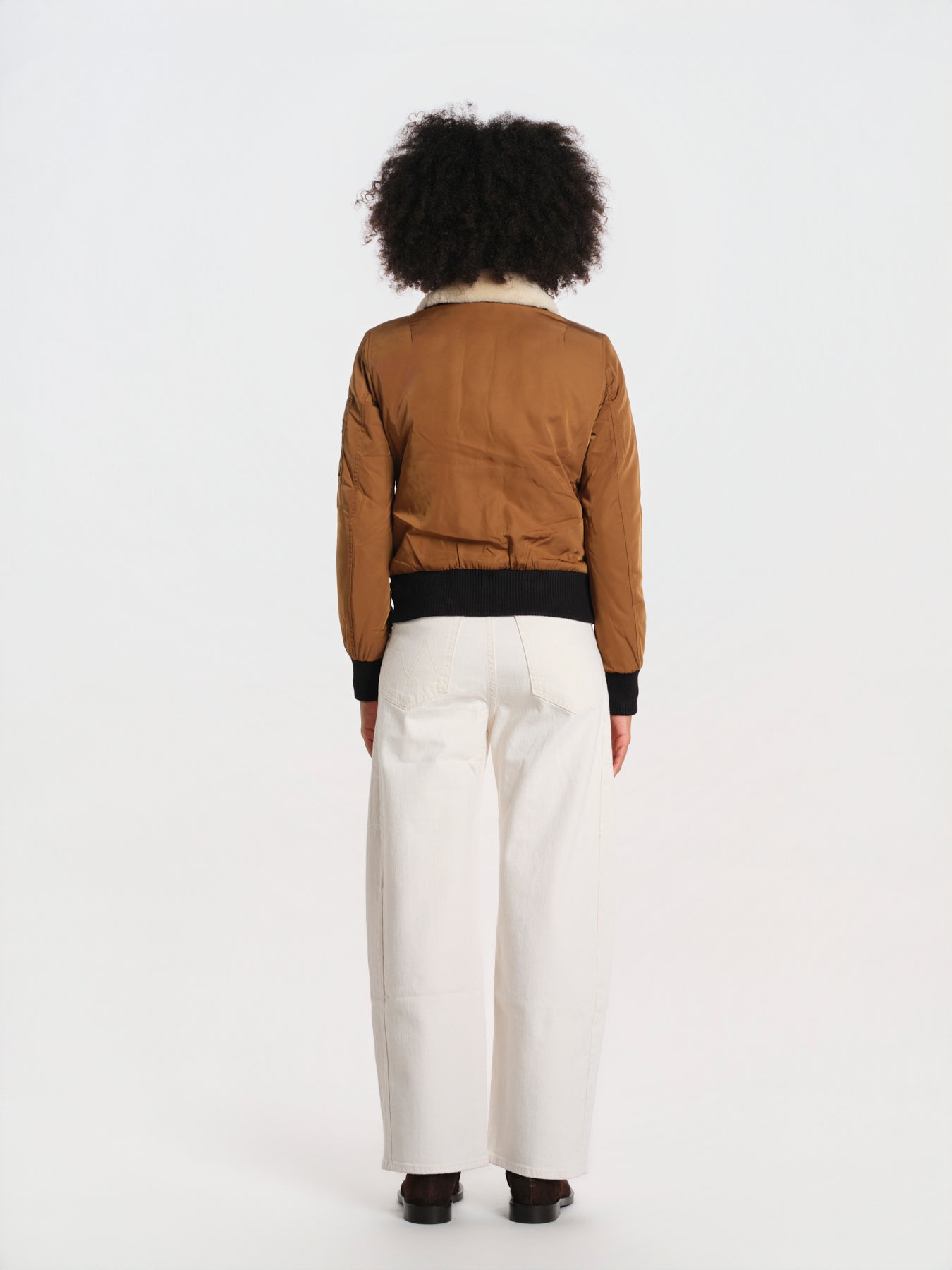 BARCELONE LADIES bomber slim collo pelo BWBARECELF6 CAMEL bombers original 