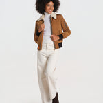 BARCELONE LADIES bomber slim collo pelo BWBARECELF6 CAMEL bombers original 
