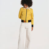 BARCELONE LADIES bomber slim collo pelo BWBARECELF6 YELLOW bombers original 
